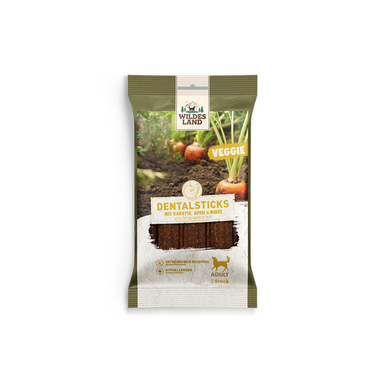 Mit den Dental Sticks Hund von PawPrint Veggie den CO2-Pfotenabdruck Deines Hundes reduzieren